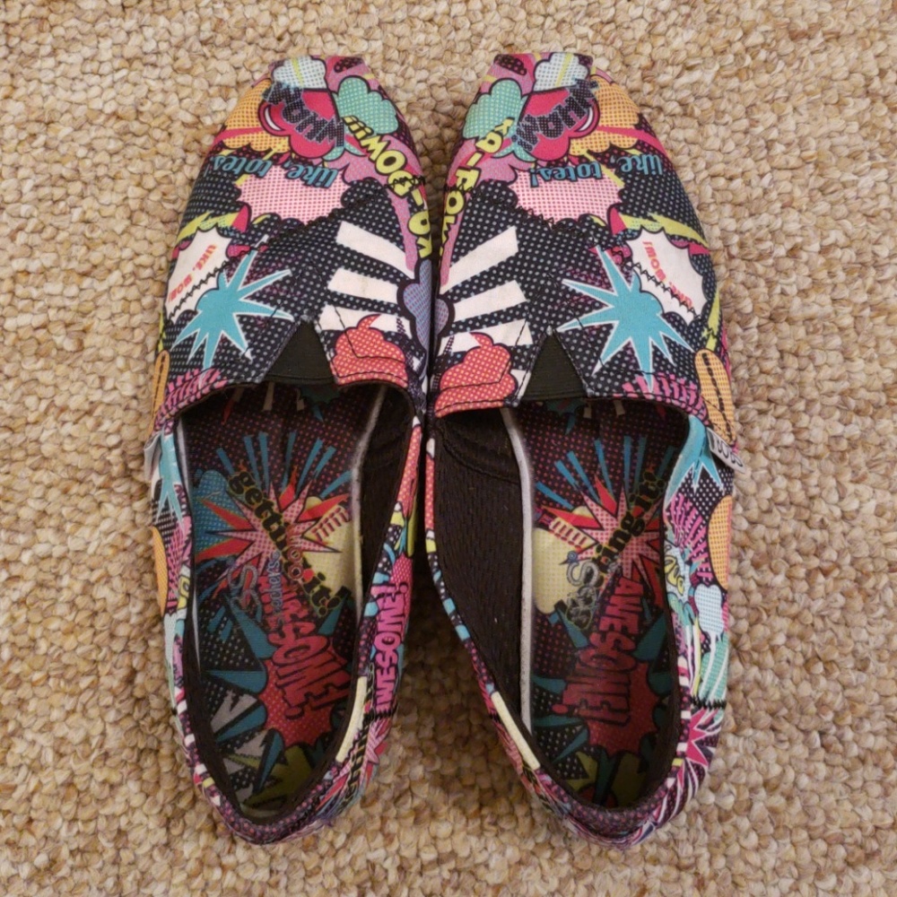BOBS from Skechers graffiti slip-on shoes